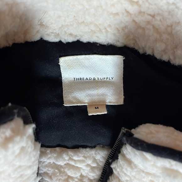 Thread & Supply Sherpa Quarter Zip Fleece Pullover - Picture 2 of 5